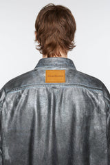 Acne Studios Men's Women's Spring And Autumn Loose Denim Long Sleeve Lapel Cotton Shirt Casual Straight Denim Pants Ngvp #9387