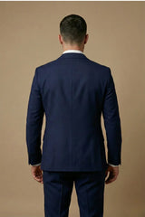 Men's Three-Piece Wedding Guest Suit – Tailored Slim Fit Jacket. Waistcoat and Trousers for Formal Celebrations