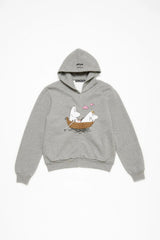 Acne Studios X Moomin Artist Tove Jansson Cartoon Print Fashion Trend Gray Hooded Zipper Sweatshirt  Fall Winter Ngvp #2653