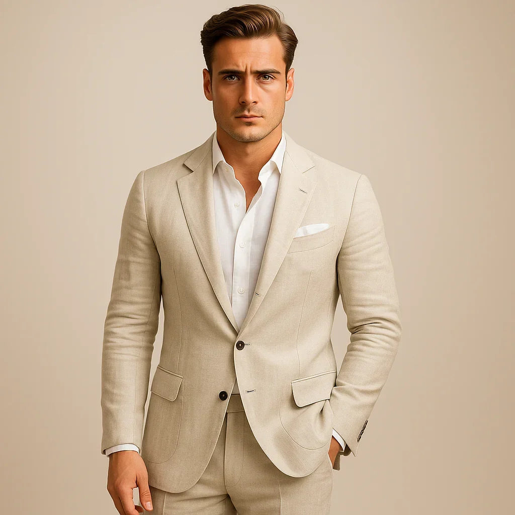 Men's Casual Blazer – Modern Linen Blend. Sophisticated All-Day Comfort