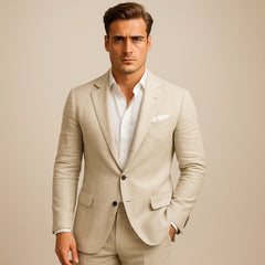 Men's Casual Blazer – Modern Linen Blend. Sophisticated All-Day Comfort