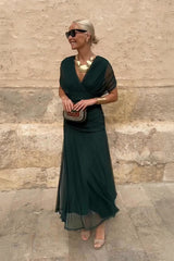 Alison™ | Elegant V-neck Fantasy Party Maxi Dress
