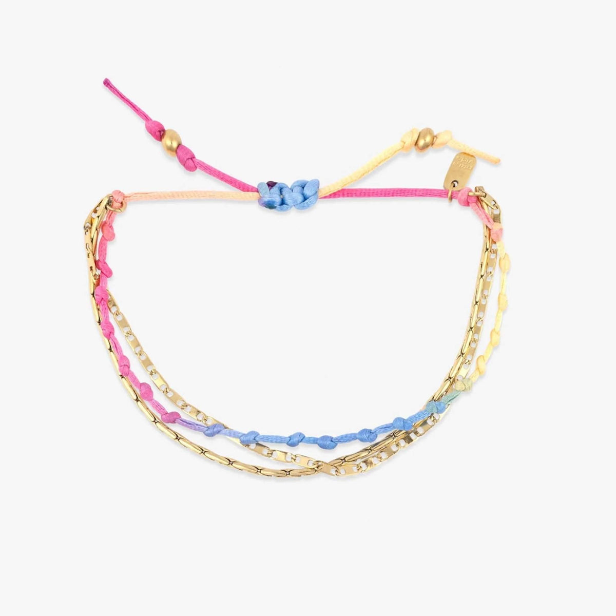 Ombre Knot Layered Bracelet in Rainbow