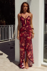 KIATA RUFFLE MAXI DRESS - ELIANA RED
