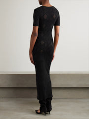 Open-knit midi dress