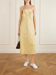 Fia leather midi dress