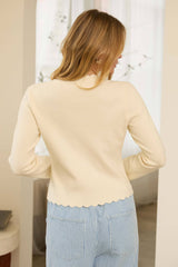Ivory Ribbon Knit Top