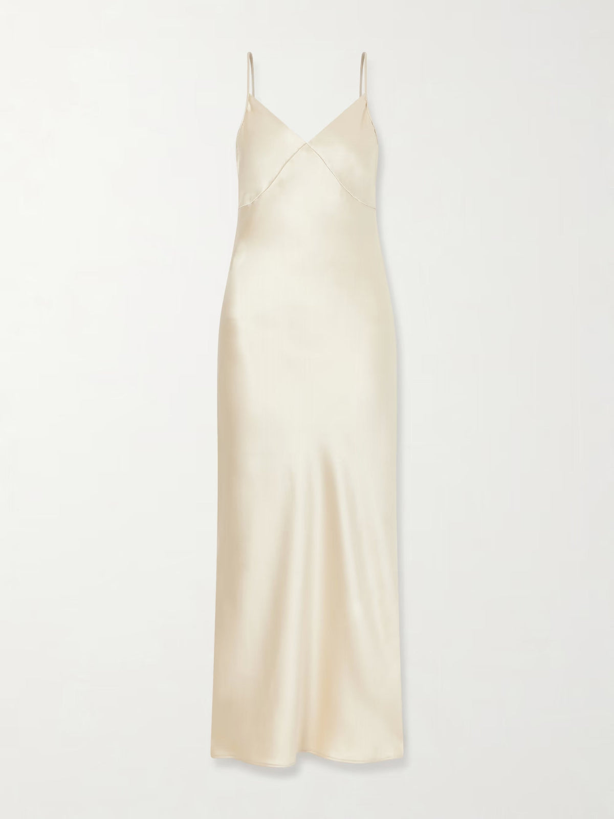Barika hammered-silk midi dress