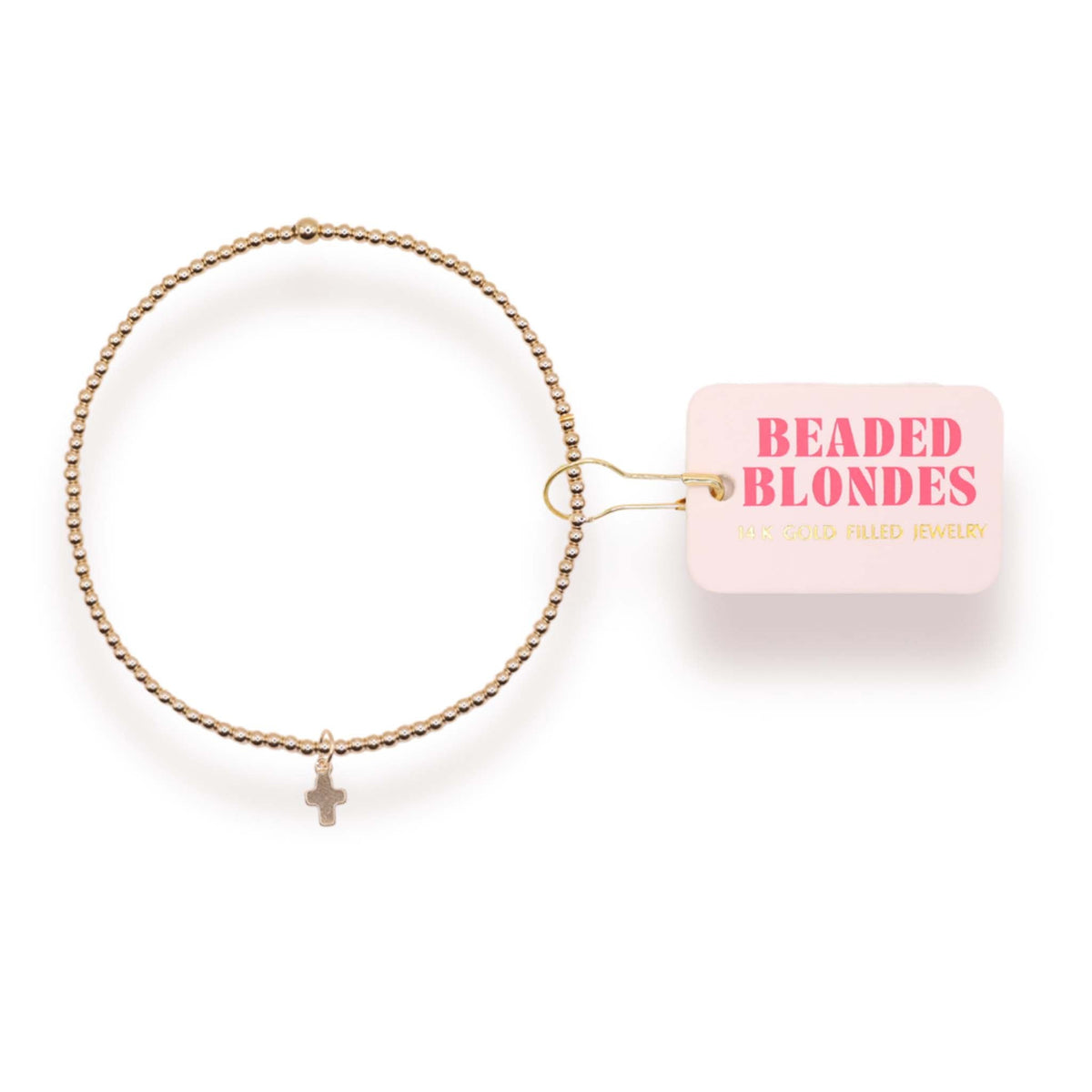 Mini Cross Charm Gold Bracelet