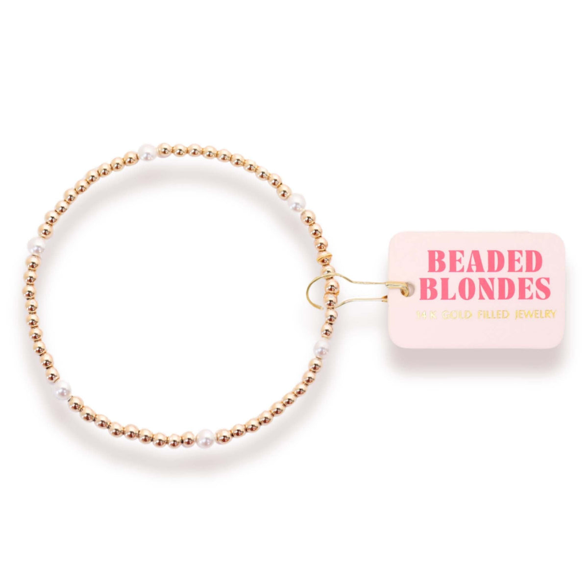 Madi Pearl Beaded Bracelet in Gold