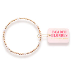 Madi Pearl Beaded Bracelet in Gold