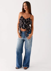 Midwest Low Rise Denim Jeans - Powder Wash Blue