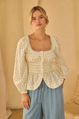 Poplin Peplum Top