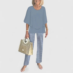 Fern | Women's Casual Floral Print Top and Wide-Leg Pants Set