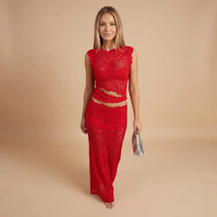 Alessandra Lace Maxi Set
