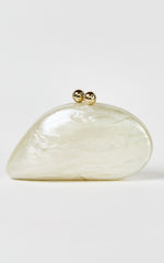 Nami  Clutch Bag in Pearl