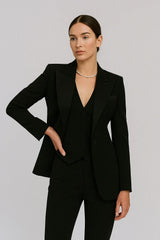 Women's 3-Piece Suit Set – Tailored Blazer. Vest. and Slim-Fit Trousers – Elegant All-Season Outfit