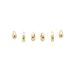 Gold Huggie Earrings Set of 3
