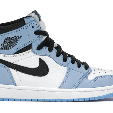 JORDAN 1 HIGH RETRO WHITE UNIVERSITY BLUE BLACK
