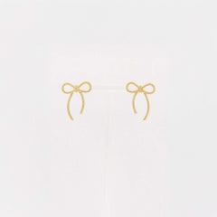 Twisted Bow Gold Earrings