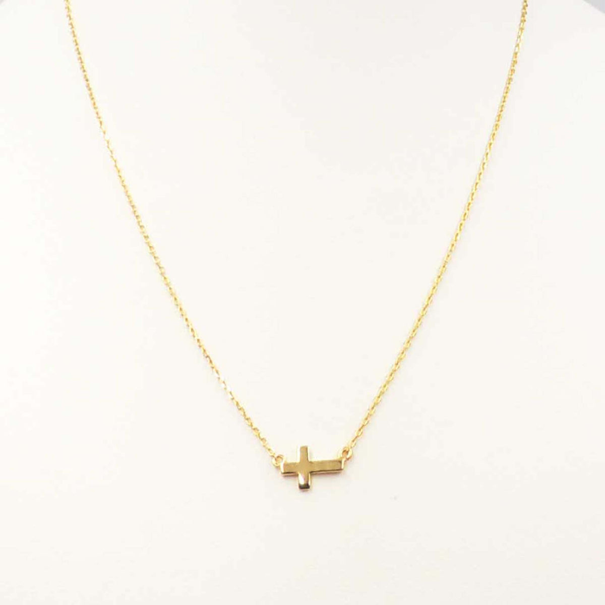 Horizontal Cross Necklace