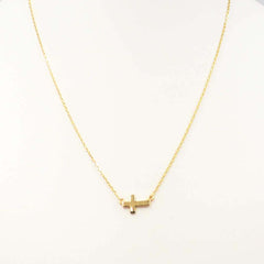 Horizontal Cross Necklace