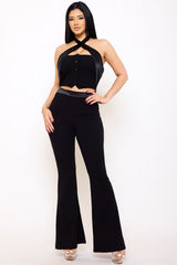 Symphony Jumpsuit - Pleated Halter Neck Jumpsuit