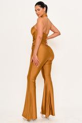 Symphony Jumpsuits - Halter Top Wrap Jumpsuits
