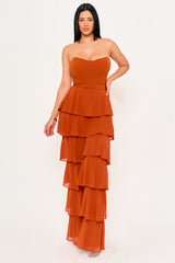 Symphony Jumpsuit - Techno Crepe & Chiffon Contrast Jumpsuit