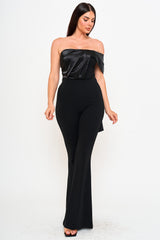 Symphony Jumpsuits- Satin Contrast Jumpsuit