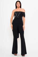 Symphony Jumpsuits- Satin Contrast Jumpsuit