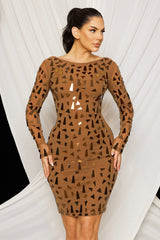 Mirror Glass Pieces Mini Dress
