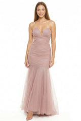 Shimmer Mesh Mermaid Maxi Dress