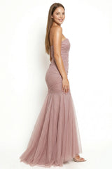 Shimmer Mesh Mermaid Maxi Dress