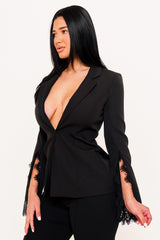 Symphony Jacket- Laced Wide Sleeve Formal Jacket
