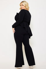 Symphony Jumpsuit - Peplum Top Plus Size Night Out Jumpsuit