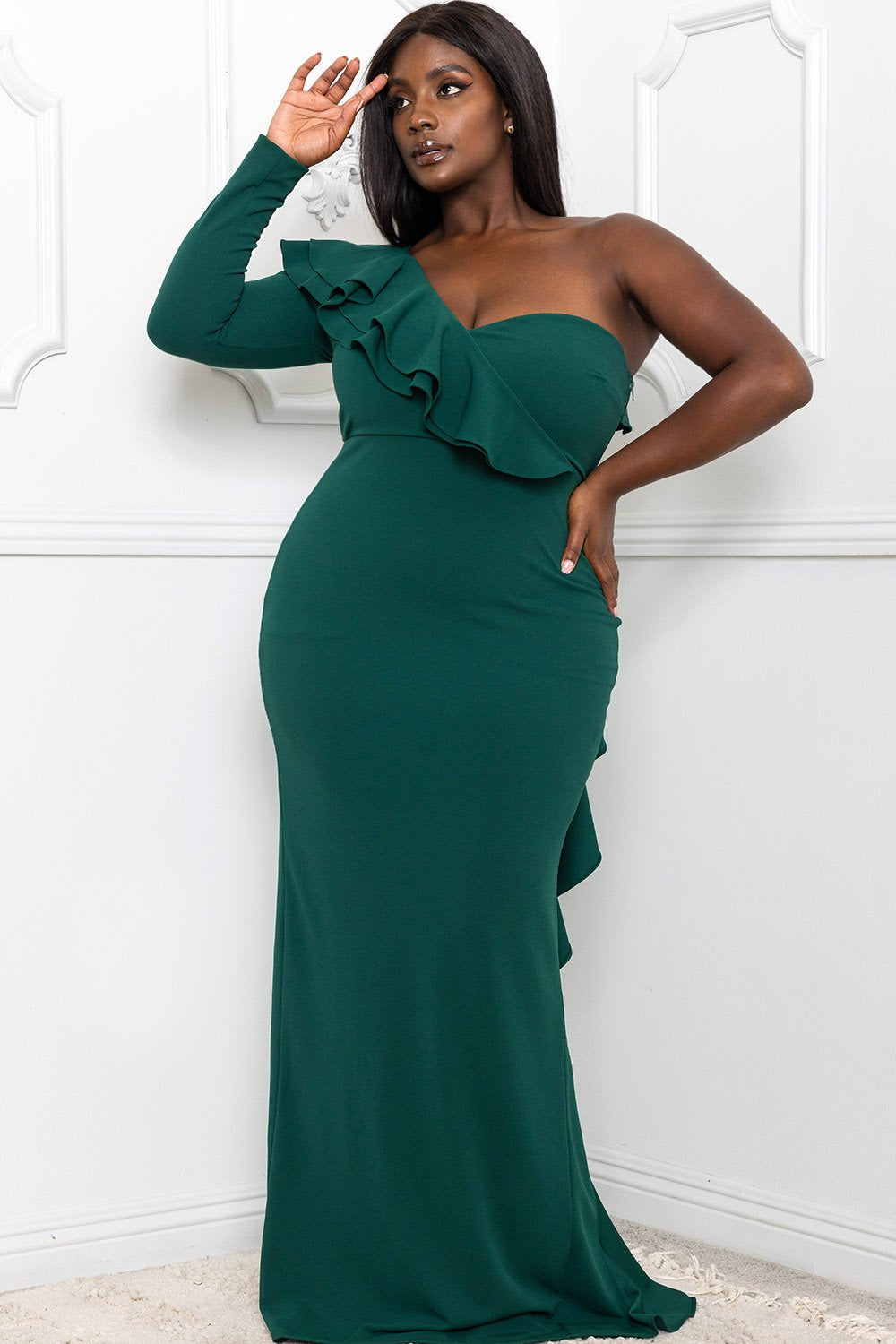 Symphony Dress - Double Ruffle Detail Maxi Dress