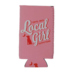 Script Logo Pink Slim Can Cooler