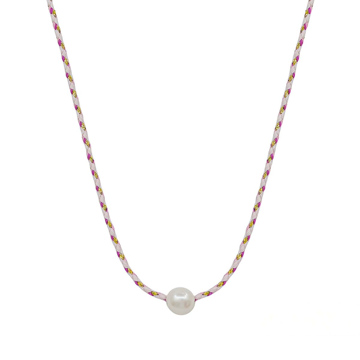 Pearl Rope Necklace in Pink