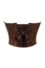 Brown Floral Corset Top