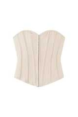 Apricot Strapless Fitted Bustier Top