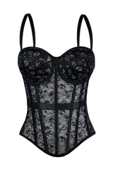 Apricot Sweetheart Lace Corset Top