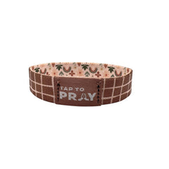 Tap To Pray Wristband in Prairie Plaid