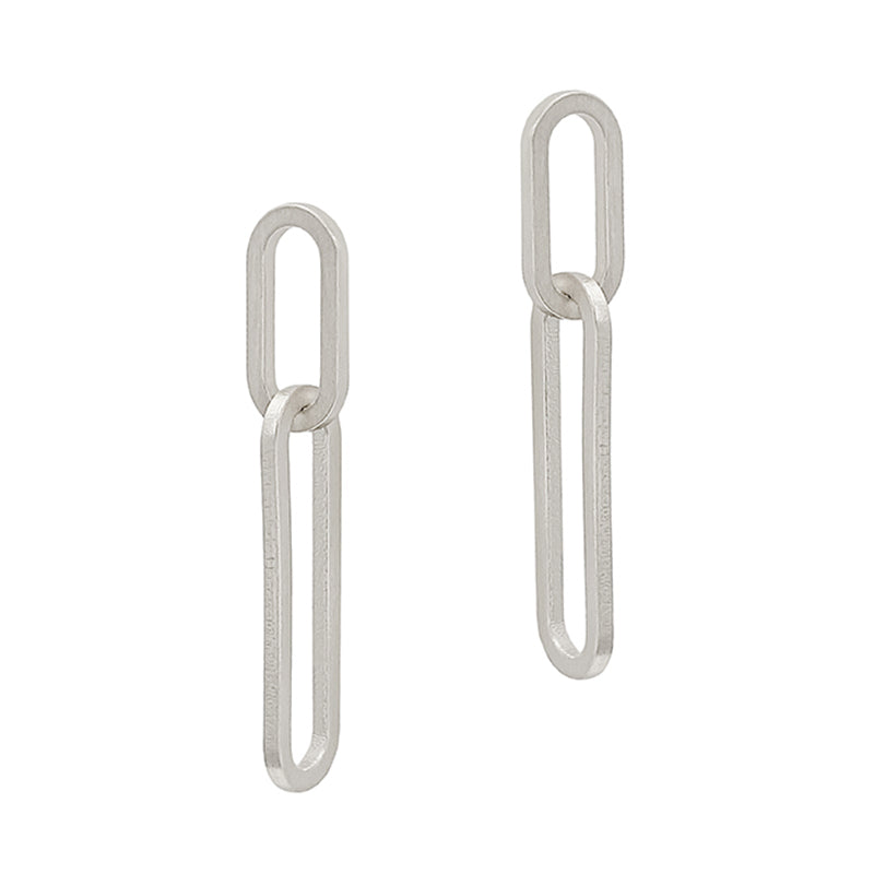 Matte Chain Link Earrings