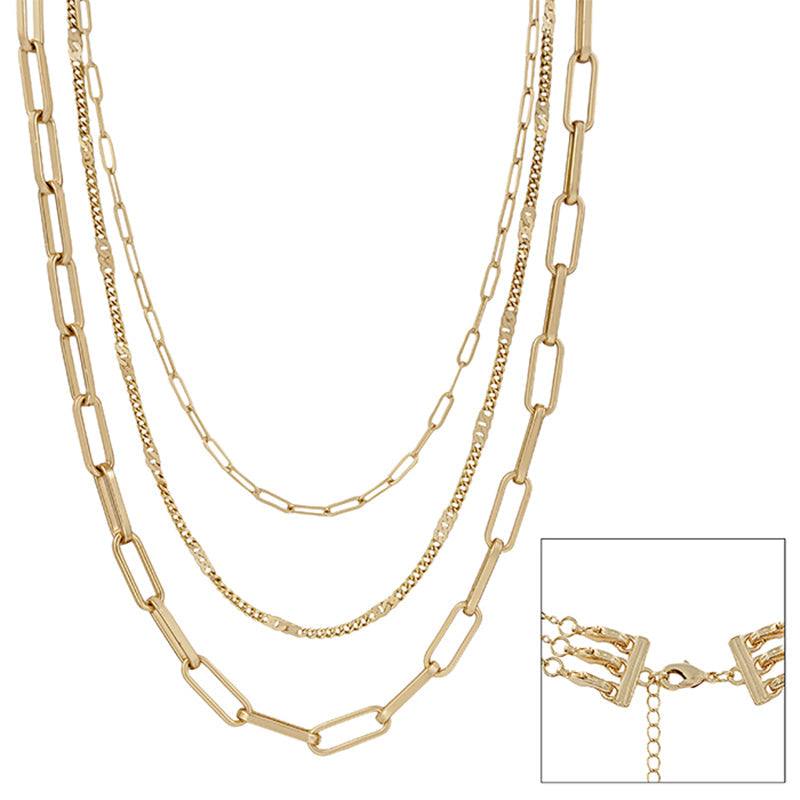 Tri Chain 16-20 inch Necklace