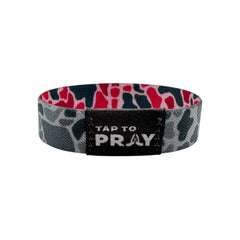 Tap To Pray Wristband in River Rock Camo Pink Ash