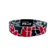 Tap To Pray Wristband in River Rock Camo Pink Ash