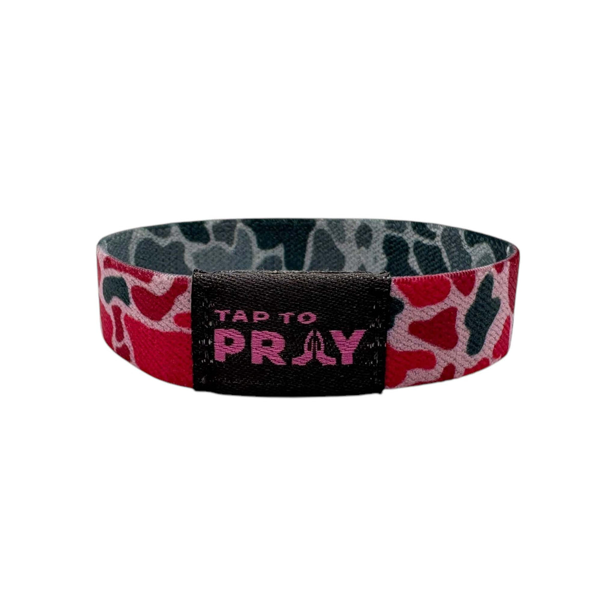Tap To Pray Wristband in River Rock Camo Pink Ash