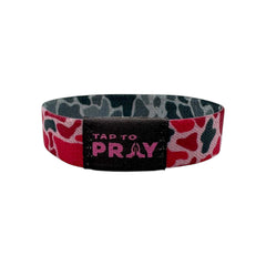 Tap To Pray Wristband in River Rock Camo Pink Ash