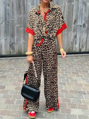 Maria™ | Fluid Leopard Print Wide Ensemble